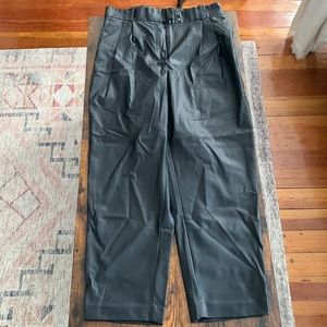 Black Leather Jogger Style Pants Size US 10 H&M